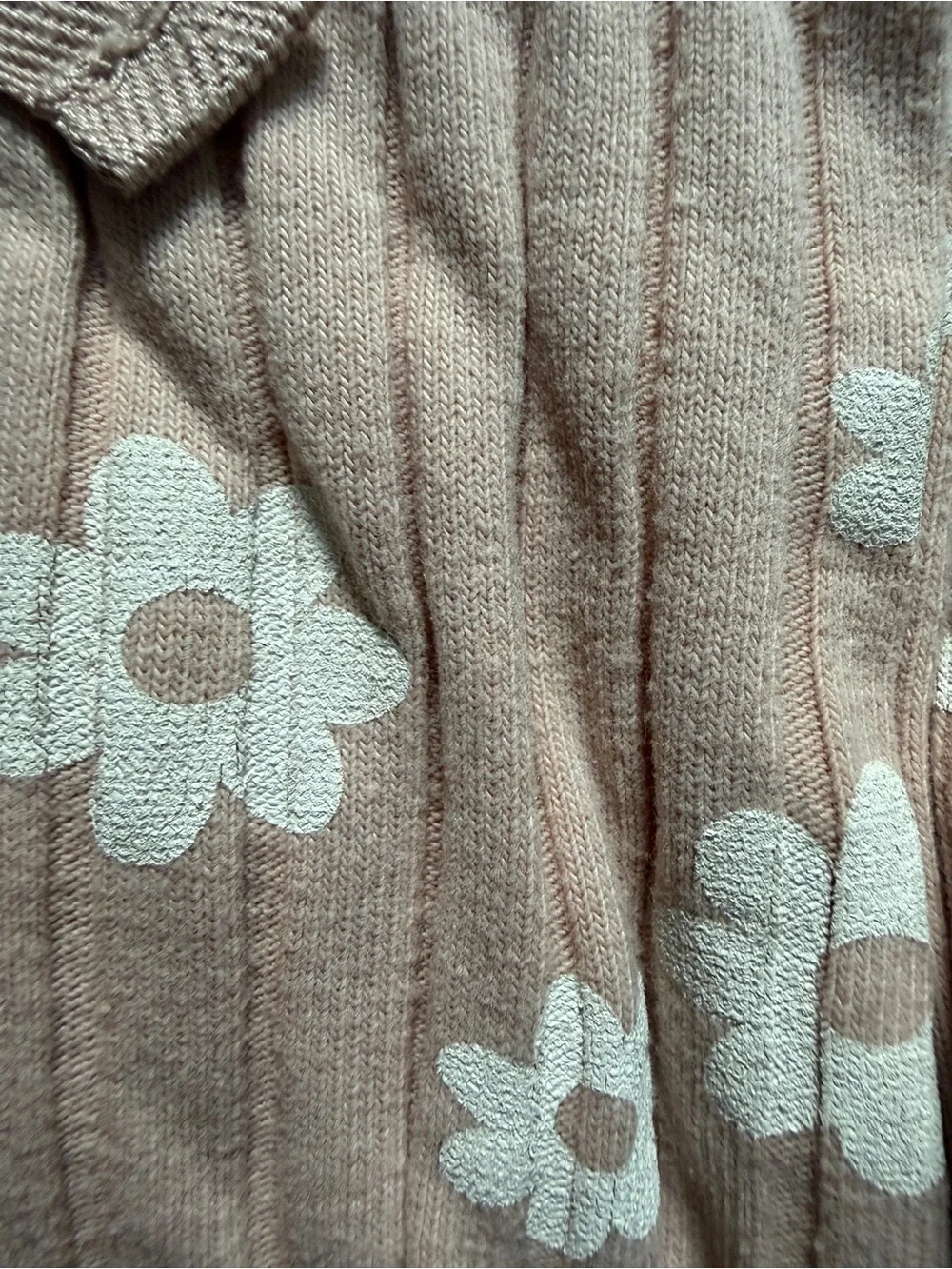 Snug Luxury Pink Floral Ribbed Matching Set